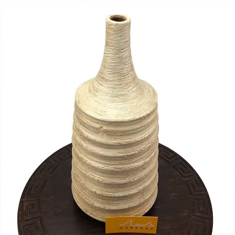 White And Gold Spiral Themed Vase For Interior Decoration