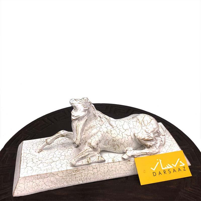 White and Brown Resting Stallion House Decoration Items