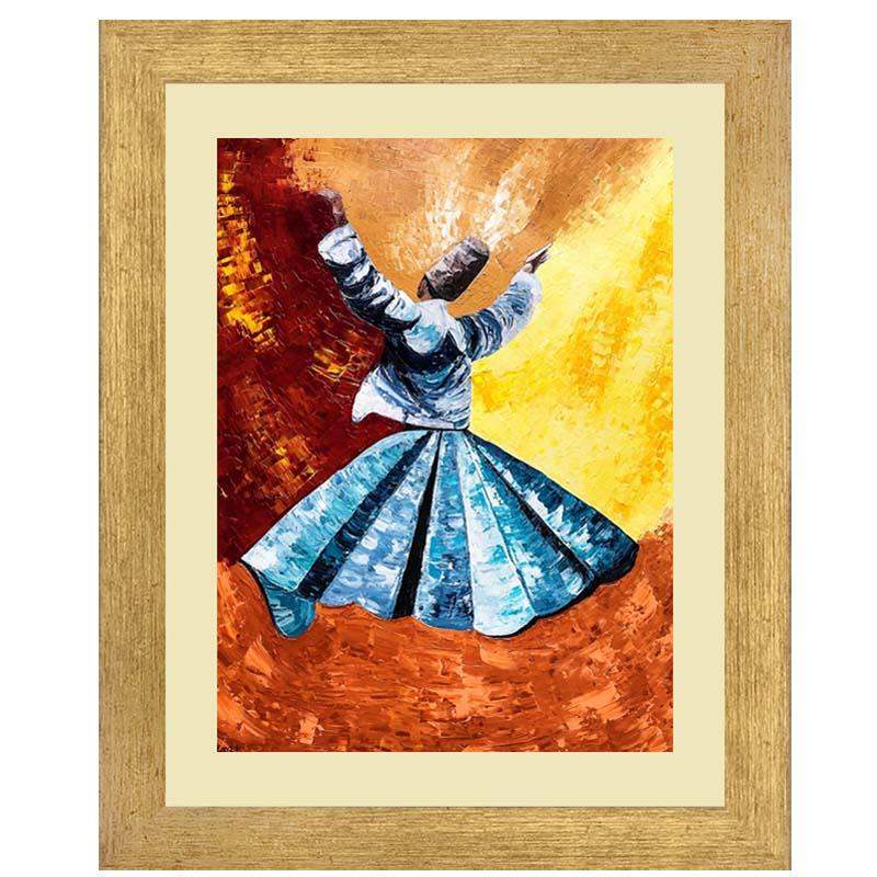 Dancing Sufi Wall Art Hanging Frame For Home & Wall Decor - DARSAAZ