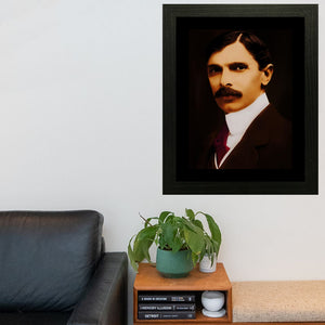 Young Quaid Portrait Wall Art Frame For Home and Office Decor - Darsaaz