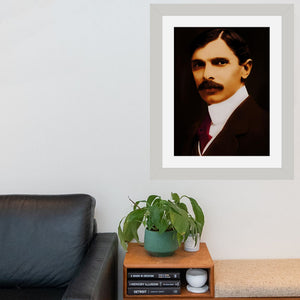 Young Quaid Portrait Wall Art Frame For Home and Office Decor - Darsaaz