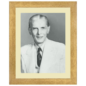 Quaid E Azam Portrait Wall Art Frame For Home and Office Decor - Darsaaz