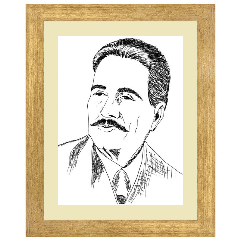 Allama Iqbal Portrait Wall Art Frame For Home and Office Decor - Darsaaz