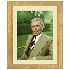 Quaid E Azam Portrait Wall Art Frame For Home and Office Decor - Darsaaz