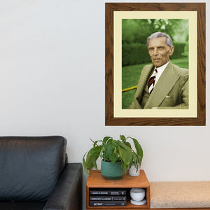 Quaid E Azam Portrait Wall Art Frame For Home and Office Decor - Darsaaz