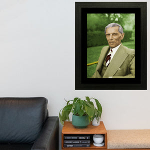 Quaid E Azam Portrait Wall Art Frame For Home and Office Decor - Darsaaz