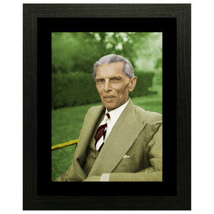 Quaid E Azam Portrait Wall Art Frame For Home and Office Decor - Darsaaz