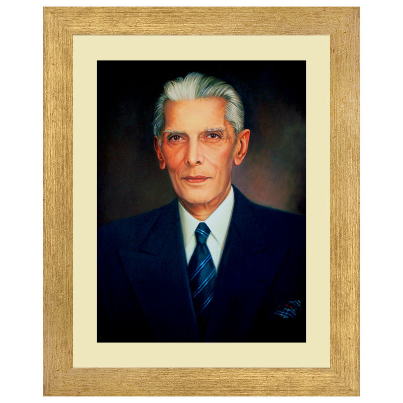 M.A Jinnah Portrait Wall Art Frame For Home and Office Decor - Darsaaz