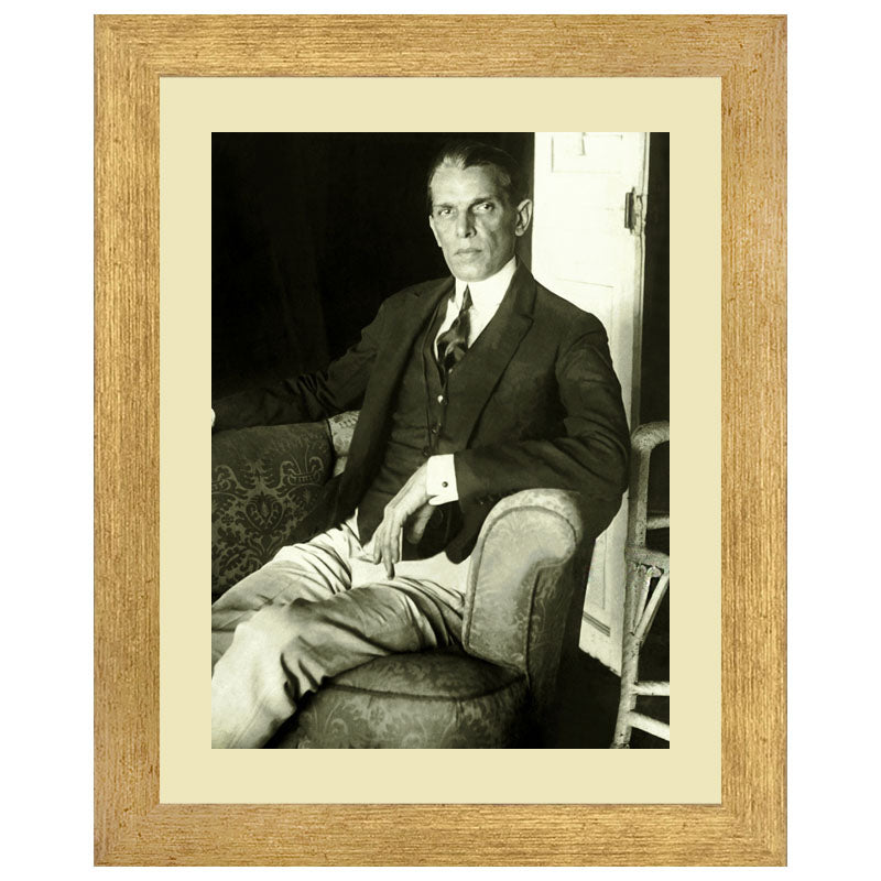 M.A Jinnah Portrait Wall Art Frame For Home and Office Decor - Darsaaz