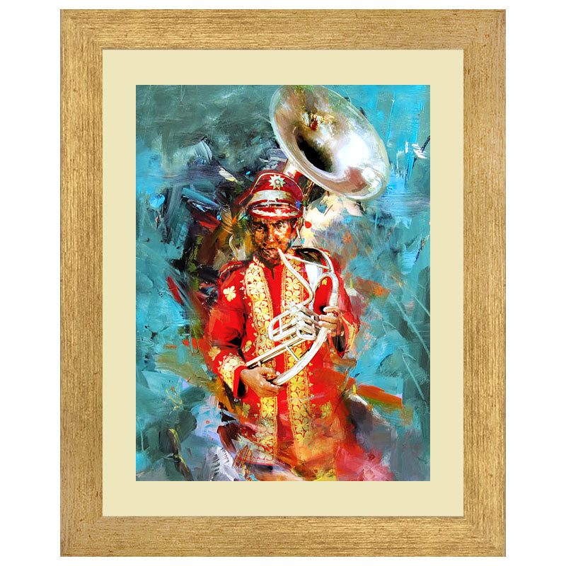 Punjabi Folk Music Artist Portrait Wall Art Frame For Home and Office Decor - Darsaaz