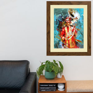 Punjabi Folk Music Artist Portrait Wall Art Frame For Home and Office Decor - Darsaaz