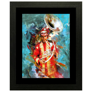 Punjabi Folk Music Artist Portrait Wall Art Frame For Home and Office Decor - Darsaaz