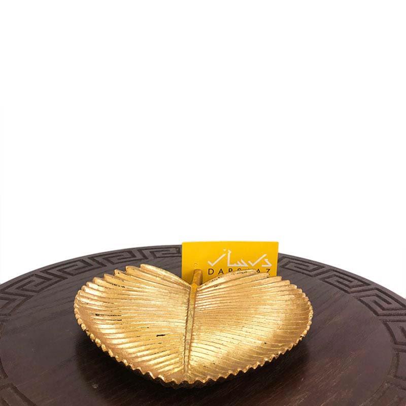 Table Décor Golden Leafing Heart Themed Tray