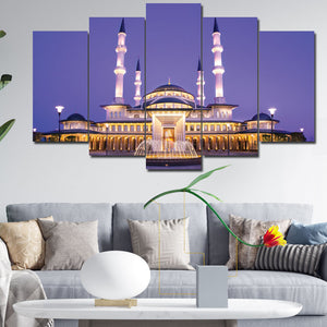 Set of 5 Four Dome Mosque Panel Set for Wall Decor - DARSAAZ