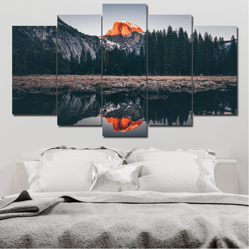 Set of 5 Shining Mountain Panel Set for Wall Decor - DARSAAZ