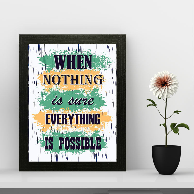 Motivational Quotational Wall Art Frame For Home and Office Decor - Darsaaz