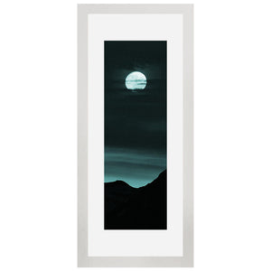 Set of 2 Moon and Mountain Wall Art Hanging Frame For Wall Decor - DARSAAZ