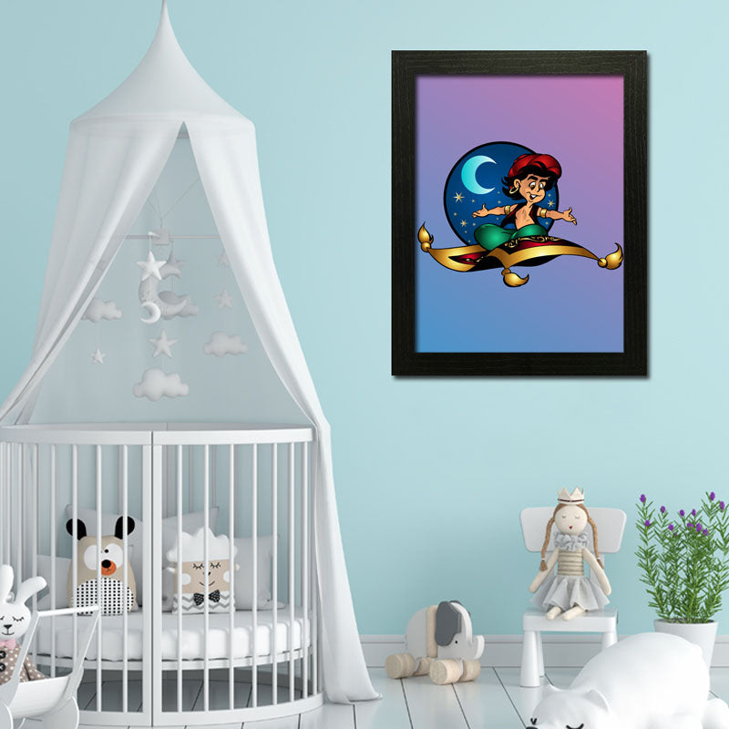 Aladdin Themed Wall Art Frame For Home and Kid Room Decor - Darsaaz