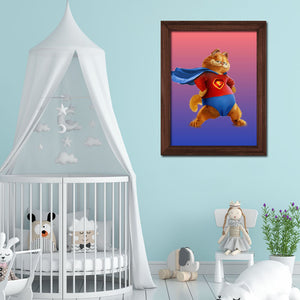 Garfeild Themed Wall Art Frame For Home and Kid Room Decor - Darsaaz