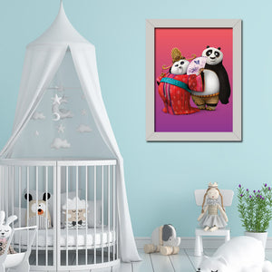 Kung Fu Panda Themed Wall Art Frame For Home and Kid Room Decor - Darsaaz