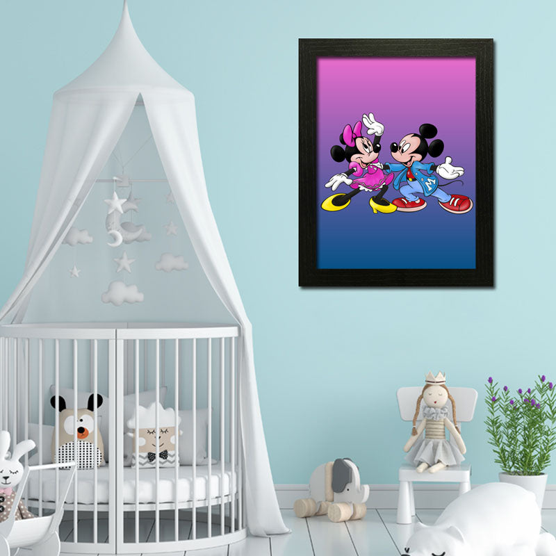 Mickey Mouse Themed Wall Art Frame For Home and Kid Room Decor - Darsaaz
