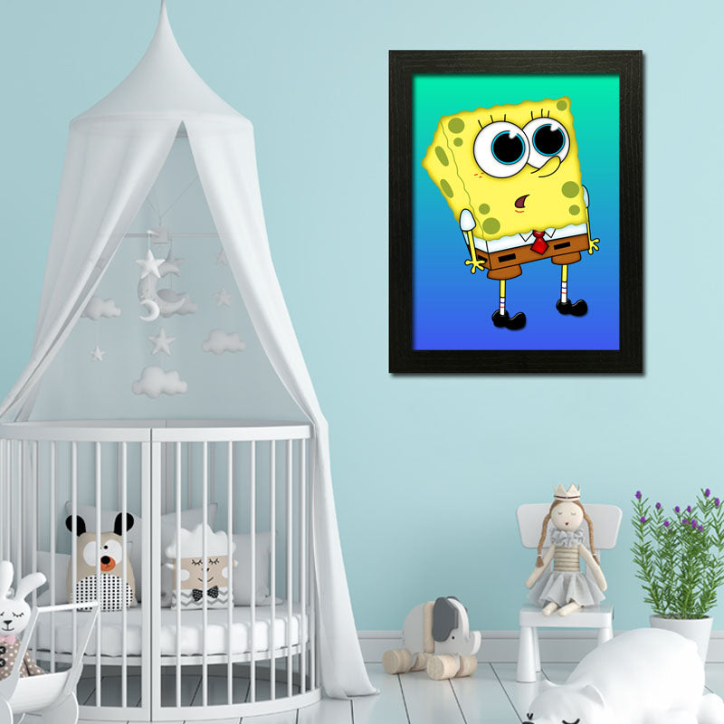 Sponge Bob Themed Wall Art Frame For Home and Kid Room Decor - Darsaaz