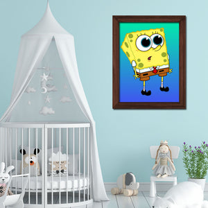 Sponge Bob Themed Wall Art Frame For Home and Kid Room Decor - Darsaaz