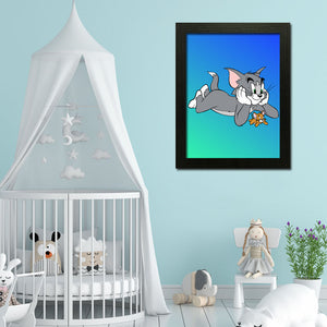 Tom And Jerry Themed Wall Art Frame For Home and Kid Room Decor - Darsaaz