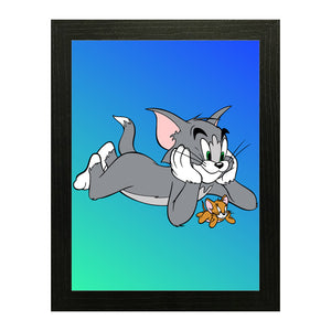 Tom And Jerry Themed Wall Art Frame For Home and Kid Room Decor - Darsaaz