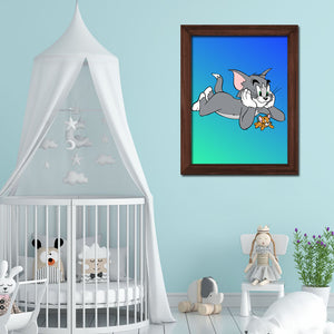 Tom And Jerry Themed Wall Art Frame For Home and Kid Room Decor - Darsaaz