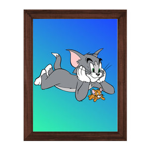 Tom And Jerry Themed Wall Art Frame For Home and Kid Room Decor - Darsaaz