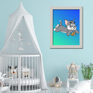 Tom And Jerry Themed Wall Art Frame For Home and Kid Room Decor - Darsaaz