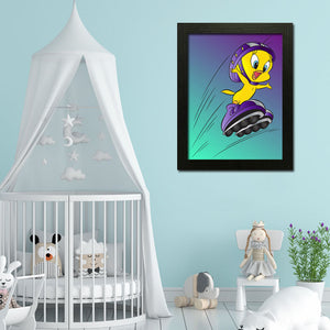 Tweety Themed Wall Art Frame For Home and Kid Room Decor - Darsaaz