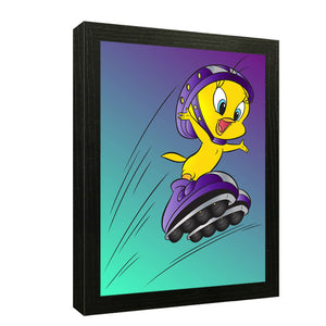Tweety Themed Wall Art Frame For Home and Kid Room Decor - Darsaaz