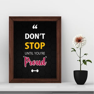 Gym Motivation Wall Art Frame For Home and Gym Decor - Darsaaz