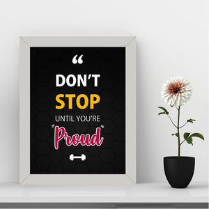 Gym Motivation Wall Art Frame For Home and Gym Decor - Darsaaz