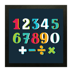 Set of 2 Alpha-Numeric Wall Art Frame For Home and Kid Room Decor - Darsaaz
