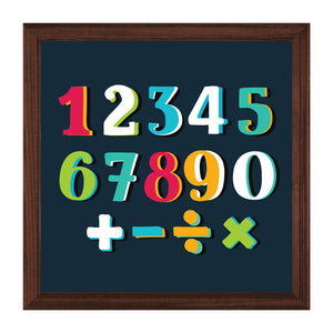 Set of 2 Alpha-Numeric Wall Art Frame For Home and Kid Room Decor - Darsaaz