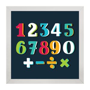 Set of 2 Alpha-Numeric Wall Art Frame For Home and Kid Room Decor - Darsaaz