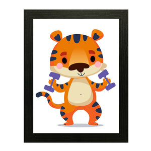 Set of 3 Tigers Wall Art Frame For Home and Kid Room Decor - Darsaaz